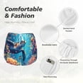 thumbnail image 6 of Lsque Colorful Underwater Plant Turtle Printed Women's Running Shorts with Liner Pockets,Elastic Quick Dry Workout Athletic Gym Yoga Shorts,Womens High Waist Shorts-Small, 6 of 9