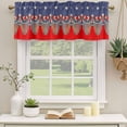 thumbnail image 3 of 2 Pack Valances for Windows, Independence Day Window Valances for Living Room/Bedroom/Bathroom, 4th of July Star Blue Red Striped Light Filtering Kitchen Curtain Valance Window Treatment 54"W x18" L, 3 of 9