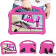 thumbnail image 1 of SaniMore Shockproof Kids Case for Samsung Galaxy Tab A 8.0 2019 Without S Pen Model (SM-T290 Wi-Fi, SM-T295 LTE), Kiddie Series Light Weight Convertible Handle Stand Child Teens Friendly Cover, Rose, 1 of 7