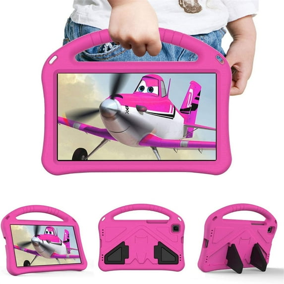 SaniMore Shockproof Kids Case for Samsung Galaxy Tab A 8.0 2019 Without S Pen Model (SM-T290 Wi-Fi, SM-T295 LTE), Kiddie Series Light Weight Convertible Handle Stand Child Teens Friendly Cover, Rose