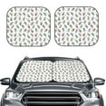 thumbnail image 2 of Haiem Milk Tea Car Windshield Sun Shade (2 Pieces) Foldable Windshield Sun Shade Car Accessories for Truck SUV Pickup-Medium, 2 of 7