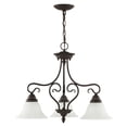 thumbnail image 6 of Livex Lighting 3 Light Bronze Dinette/ Ceiling Mount, 6 of 11