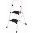 thumbnail image 1 of 2 Step Ladder, SPIEEK Folding Step Stool with Wide Anti-Slip Pedal, 330lbs Capacity Portable Lightweight Ladders for Home Kitchen Outdoor, White, 1 of 12