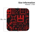 thumbnail image 2 of Lsque Geometry Dash Pattern 4" Drink Coasters Set of 6, Leather Absorbent Coasters, Table Coaster Set Decorative Coffee Cup Coasters Housewarming Gift, 2 of 7