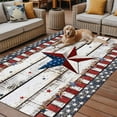 thumbnail image 2 of Fsddascl 4th of July Star Outdoor Rug for Patio/Deck/Porch, Non-Slip Large Area Rug 4 x 6 Ft, Independence Day American Flag Indoor Outdoor Rugs Washable Area Rugs, Reversible Camping Rug Carpet, 2 of 5