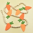 thumbnail image 4 of QTOCIO Easter Decorations, Easter Carrot Felts Bead Pulling Flag Home Festival Decoration Wooden Bead String, 4 of 7