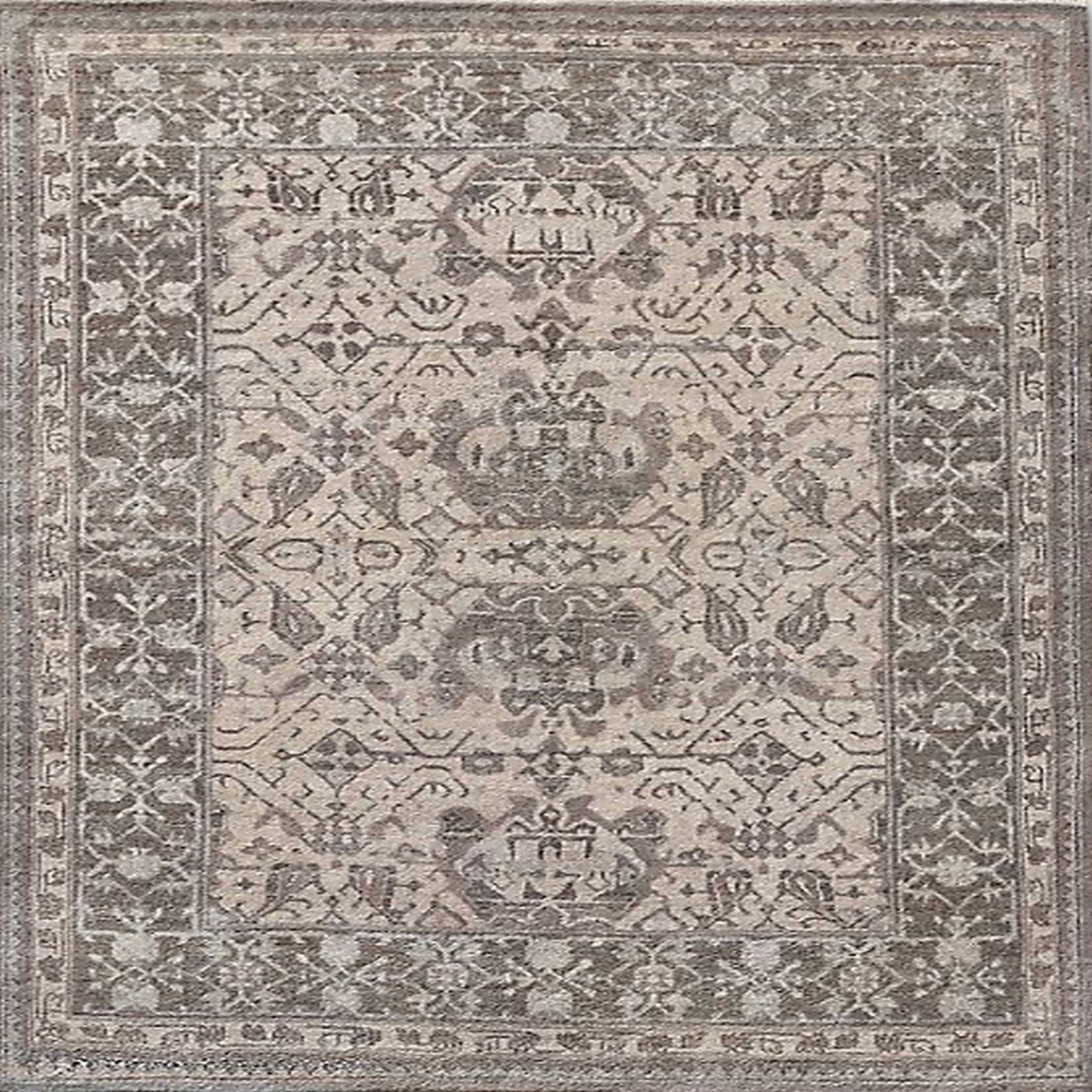 Square Or Rectangular Rug Ahgly Company Indoor Square Mid-Century Modern Sandstone Brown Oriental ...