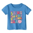 thumbnail image 4 of T-shirts Filles Enfants Filles Garçons Col Rond Manches Courtes Tee Été Décontracté T-Shirt Hauts Filles Bleu 6 Ans-7 Ans, 4 of 4