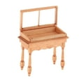 thumbnail image 1 of Gabinete para casa de muñecas con tapa abatible, muebles para casa de muñecas, vitrina de exhibición de joyería en miniatura para regalos de jardín de Madera, 1 of 8