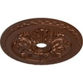 thumbnail image 3 of Ekena Millwork 23 5/8"OD x 3"ID x 2"P Bordeaux Deluxe Ceiling Medallion (Fits Canopies up to 4"), Hand-Painted Copper Penny, 3 of 6