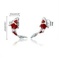 thumbnail image 3 of AOOOWER Trendy Shinning Earring Women Classic Lucky Fish Pattern Stud Fashion Earrings, 3 of 6