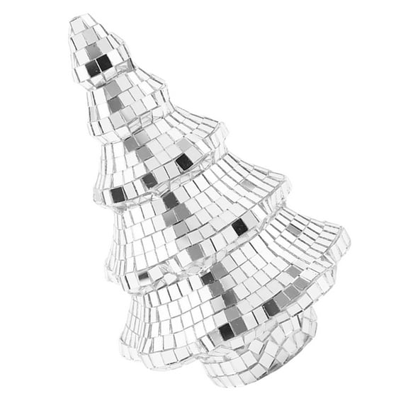 SEWCHICS Mini Christmas Tree with Reflective Ornaments for Home and Office Holiday Tabletop Decoration