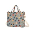 thumbnail image 7 of FORMRS Womens Corduroy Tote Bag Crossbody Shoulder Handbag with Pocket, Gray Acorns Pattern, 7 of 7