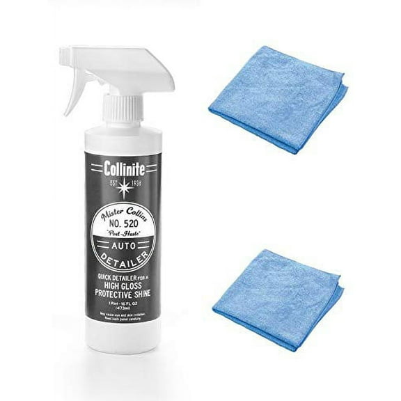 Collinite No.520 Auto Quick Detailer 16oz & 2 Microfiber Towels