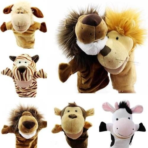 Animal Pattern Hand Glove Puppet Plush Puppets Kid Role Play Toys Story Puzzle