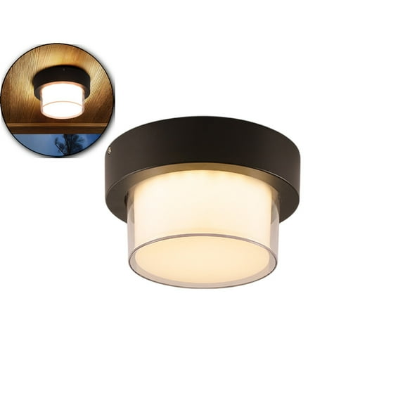 Outdoor/Indoor Ceiling Light, Light Fixtures with Shade, Waterproof LED Ceiling Lamp for Porch Entrance Courtyard Balcony Hallway Garden Gazebo