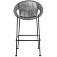 thumbnail image 3 of Acapulco 26" Indoor Outdoor Steel Bar Stool with Gray Rope, 3 of 12