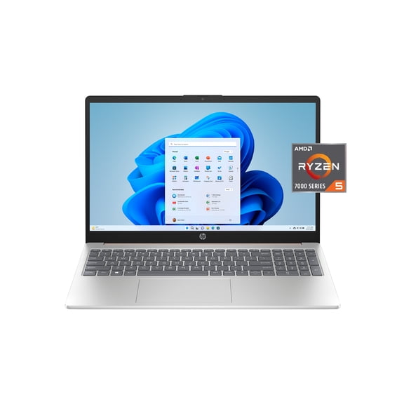 HP 15.6" FHD Laptop, AMD Ryzen 5 7520U, 8GB RAM, 256GB SSD, Pale Rose Gold, Windows 11 Home, 15-fc0039wm