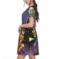 thumbnail image 4 of Lsque Scooby-Doo Print Women's Casual Dress T-Shirt Summer Short Sleeve Scoop Neck Swing Dresses, 4 of 7