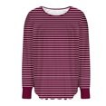 thumbnail image 4 of Lmnyox Hauts Grande Taille pour Femmes, Manches Longues Surdimensionnées, Col Rond, Chemises Plissées, Blouses Décontractées Mode, 4 of 6
