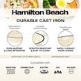 thumbnail image 3 of Hamilton Beach Enameled Cast Iron Fry Pan 8-Inch Cream, Cream Enamel coating, Skillet Pan For Stove top and Oven, Even Heat Distribution, Safe Up to 400 Degrees, Durable, 3 of 7