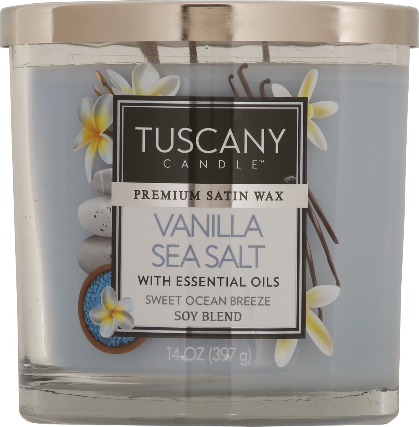 2 Tuscany Candle FALLING LEAVES Soy Blend 3 Wick Scented Wax 14 oz Large 