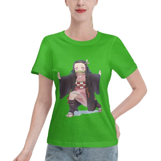 Women's Basic Short Sleeve T-Shirt Demon Slayer Blade Nidouzi