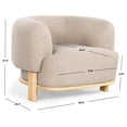thumbnail image 2 of Safavieh Oscar Solid Wood Accent Chair in Light Brown / Natural, 2 of 12