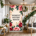 thumbnail image 5 of LUUFILx Women's History Month Floral Banner Photography Props Party Supplies Backdrop Background Decorations Event Celebration Wall Decor, 5 of 8