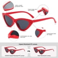 thumbnail image 4 of Gafas de Sol Retro Vintage Ojo de Gato Estrechas YOSHYA para Mujer, 4 of 6
