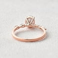 thumbnail image 4 of solitaire jewels 1.3CT Dainty Oval Moissanite Solitaire Engagement Ring For Women, 18K Rose Gold, 4 of 5