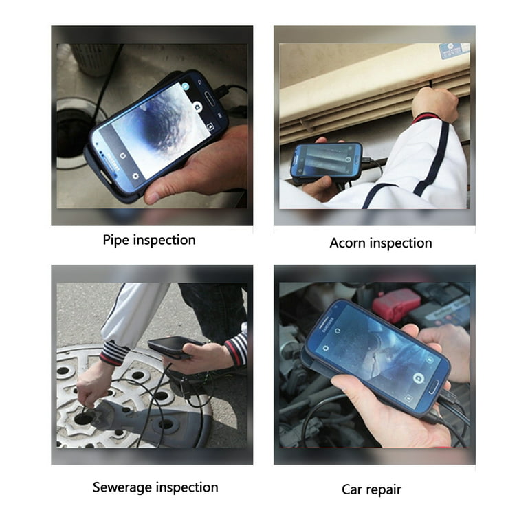 Camera Endoscopique pour Smartphone Micro USB/USB Android Fil 5m Endoscope  Inspection HD (NOIR)