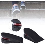 2in Height Increasing Insoles for Men Women, 2 Layer Adjustable Air Cushion Massage Shock Relief Comfortable Feet for Sports Shoes Boots (Black)