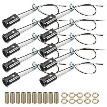Uxcell Candelabra Base Lamp Holder Light Socket, 10pcs UL Listed Keyless E12 Bulb Socket, 3.1"