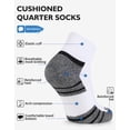 thumbnail image 2 of CLOSEMATE 6 Pairs Mens Ankle Athletic Socks Cushioned Running Sports Cotton Quarter Socks(2Black 2White 2Grey, Size XL), 2 of 5