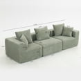 thumbnail image 2 of SOULART 111.02" Cloud Sofa, sectional Deep-Seat Couch , Green modern sofa with compressed shippment & Easy Setup, 2 of 8