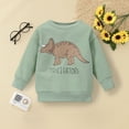 thumbnail image 5 of Gibobby Sudadera para niños y niñas pequeñas, prendas de vestir, estampados de dinosaurios verdes para ropa de bebés(Verde, 6-12 Meses), 5 of 5