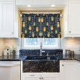 thumbnail image 5 of Yayeee Kitchen Curtains Tier Pair Light Filtering 27"x24" Rod Pocket Short Cafe Window Panel, Orange Fireflies Pattern, 5 of 7