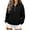 *Black, variant on VBVC Women's Half Zip Hooded Sweatshirt, Fall Winter Long Sleeve Top For Women, Ladies' Oversized Pullover Hoodie With A Pocket, White , S-2XL