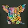thumbnail image 2 of Dean Russo The Pig Animal Lover Unisex Crewneck Graphic Sweatshirt, Forest Green, Small, 2 of 6