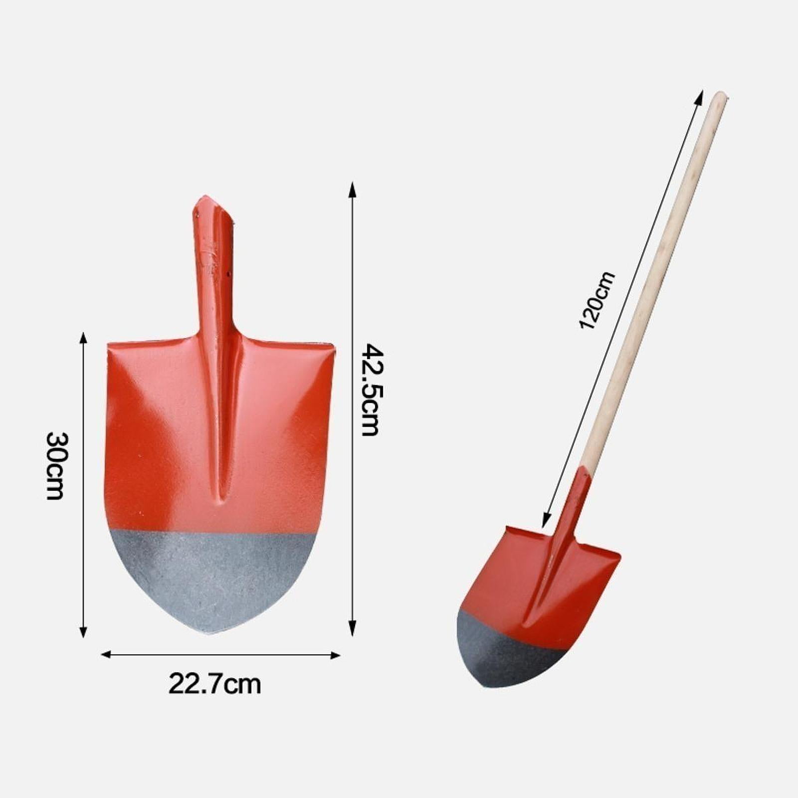 koolsoo Garden Spade Planting Spade with Wood Handle Heavy Duty Hand Digging Shovels Garden Digging Tools for Moving Seeding Lawn Yard 42.5x22.7cm