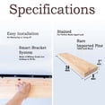 thumbnail image 2 of Willow & Grace Rustic Farmhouse Floating Shelves, Natural, 24", (Set of 2), 2 of 5