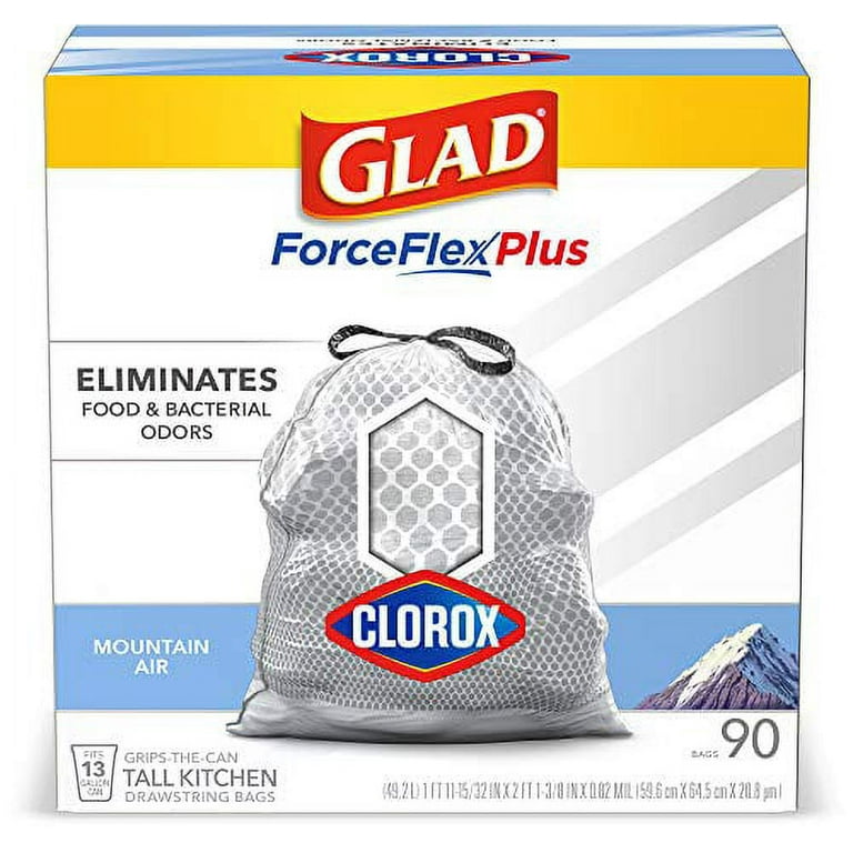 Clorox Glad ForceFlexPlus Tall Trash Bags - 13 Gallon 100 Count Unscented,  1 / cs