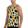 thumbnail image 2 of Salouo Cute Cow Print Sunflower D for Men's Tank Tops,Sleeveless Muscle Shirts for Men Quick Dry Workout Tank Top Gym Muscle Tee Fitness Bodybuilding Sleeveless T Shirt-Large, 2 of 7