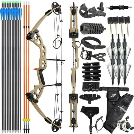 AMEYXGS Archery US Compound Bow Arrows Set 30-55lbs Adjustable Archery Hunting Fishing RH LH