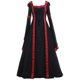 thumbnail image 2 of Vestido medieval vintage con cuello cuadrado y cintura de encaje con manga acampanada, disfraz de Halloween # fyfs1982125, 2 of 3