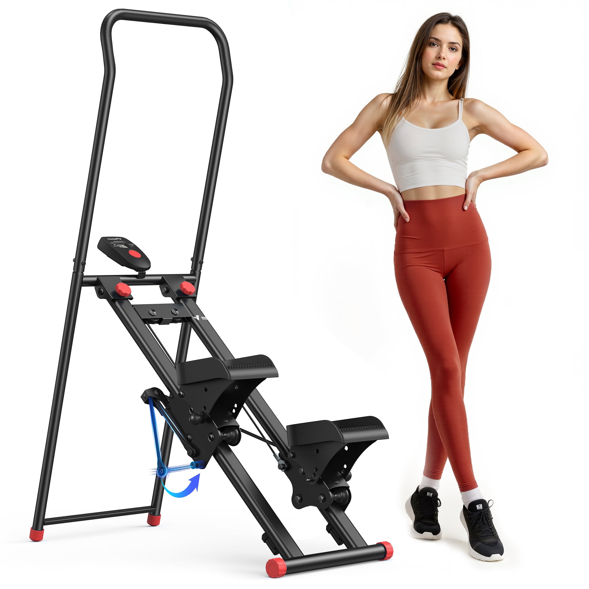 MERACH Stair Stepper with Adjustable Resistance, Compact Foldable Vertical Climber for Home, Home Gym Cardio Exercise Equipment