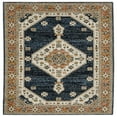 thumbnail image 3 of Oriental Weavers Andorra Area Rug - 2281E - 1'10" x 3'2" - in Blue/ Orange - Vintage Bohemian Style, Stain Resistant, Family and Pet Friendly , Entryway, Bathroom Accent Rug, 3 of 4