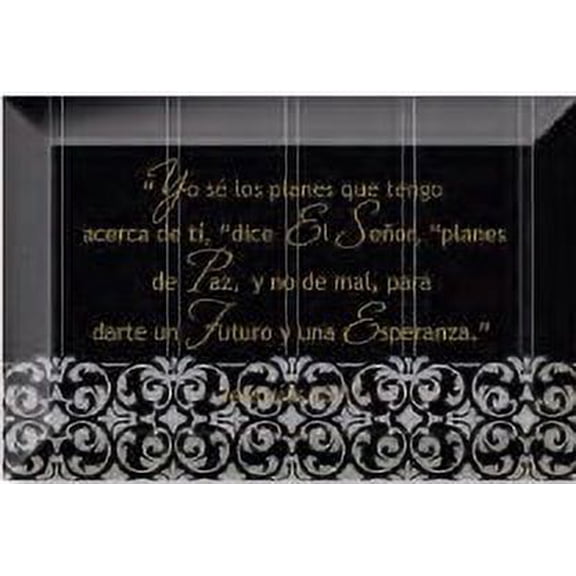 DEXSA Yo Sé Los Planes Que - For I know the Plans - Inspirational Saying in Spanish 4"x6" Glass Plaque with Easel