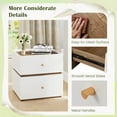 thumbnail image 7 of Costway 2 PCS 2-Drawer Nightstand Modern Bedside Table with Storag Raised Edge for Living Room, 7 of 7